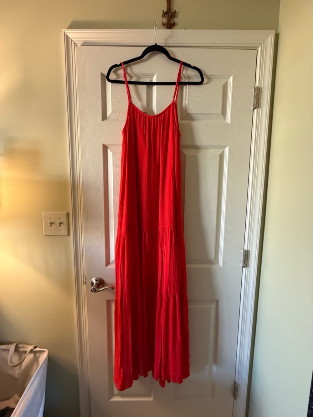 BB Dakota by Steve Madden Vibrant Red Tiered Spaghetti-Strap Maxi Dress